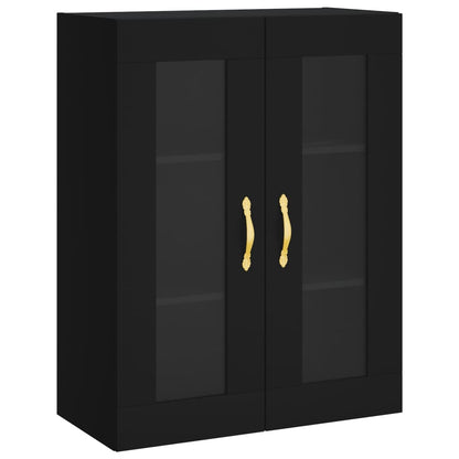 Veggskap Svart 69,5x34x90 cm