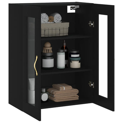 Veggskap Svart 69,5x34x90 cm