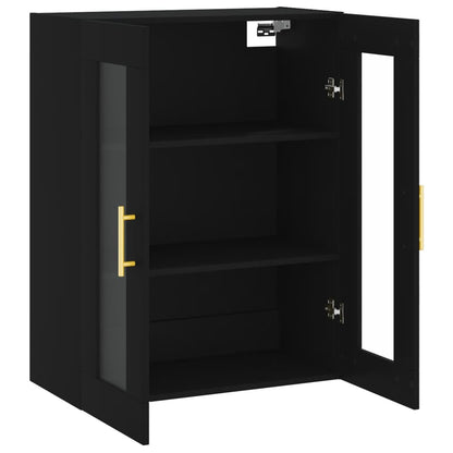 Veggskap Svart 69,5x34x90 cm