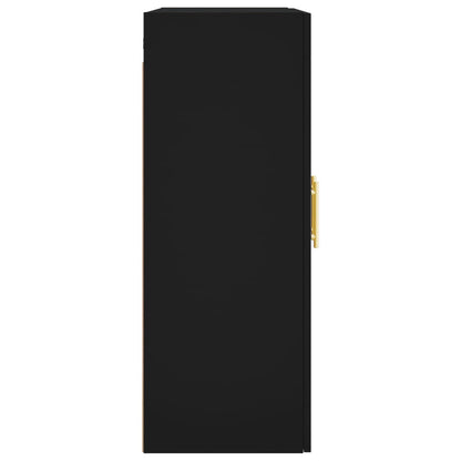 Veggskap Svart 69,5x34x90 cm