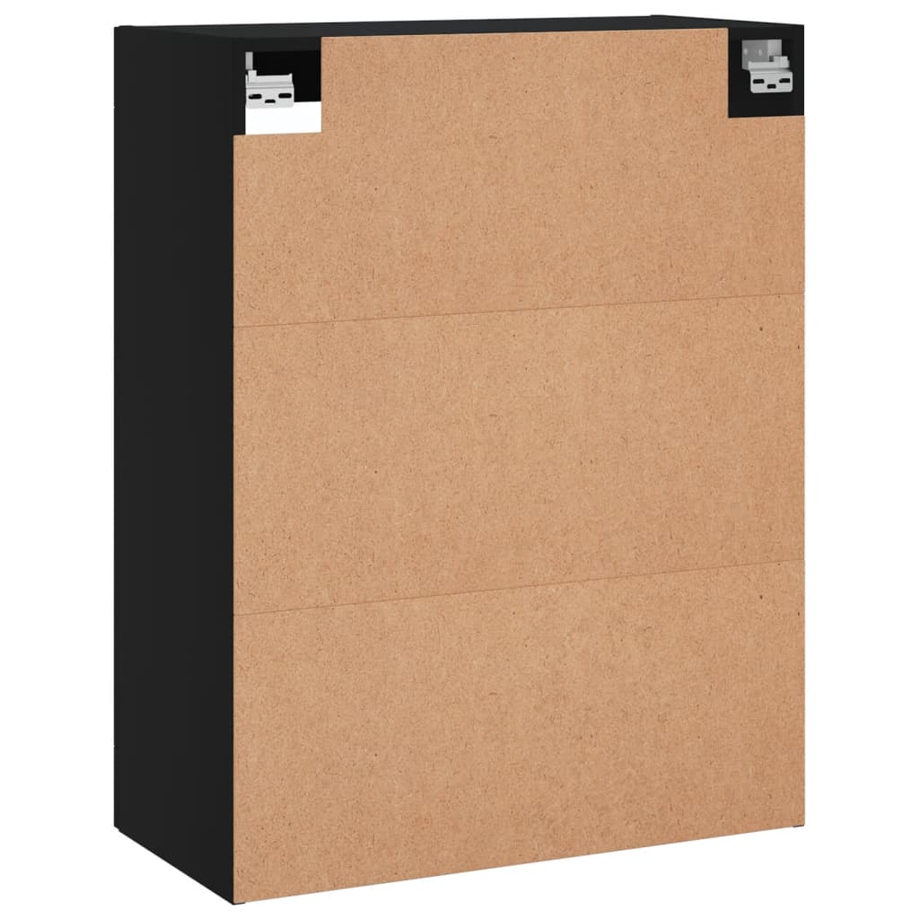 Veggskap Svart 69,5x34x90 cm