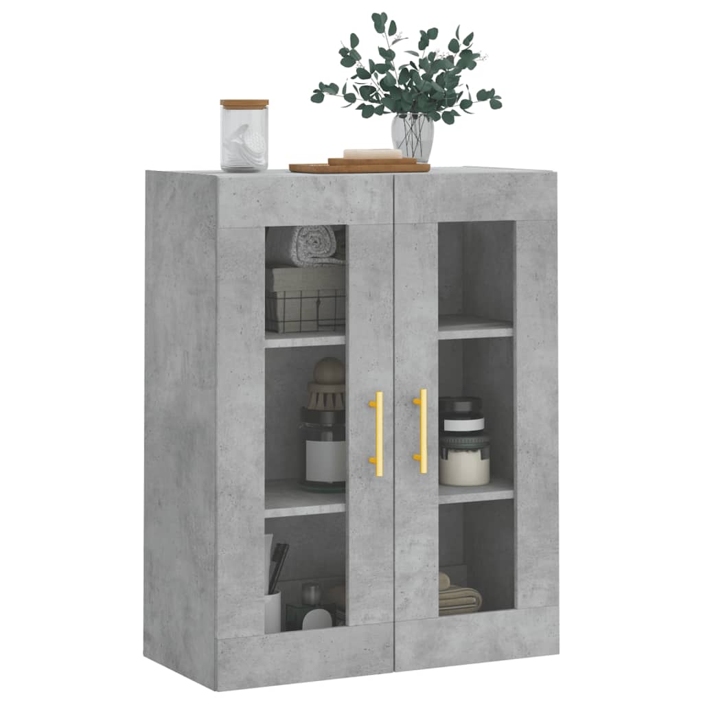 Veggskap Betonggrå 69,5x34x90 cm