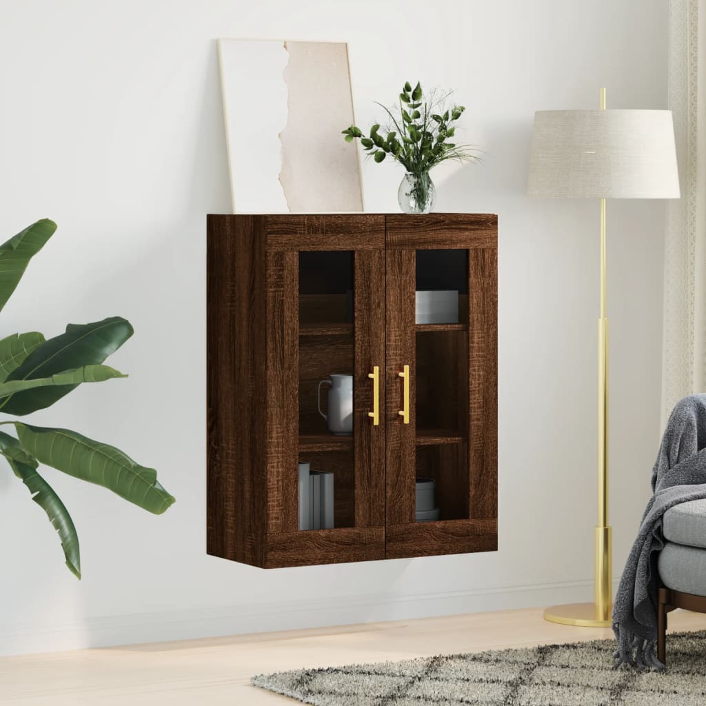 Veggskap Brun Eik 69,5x34x90 cm