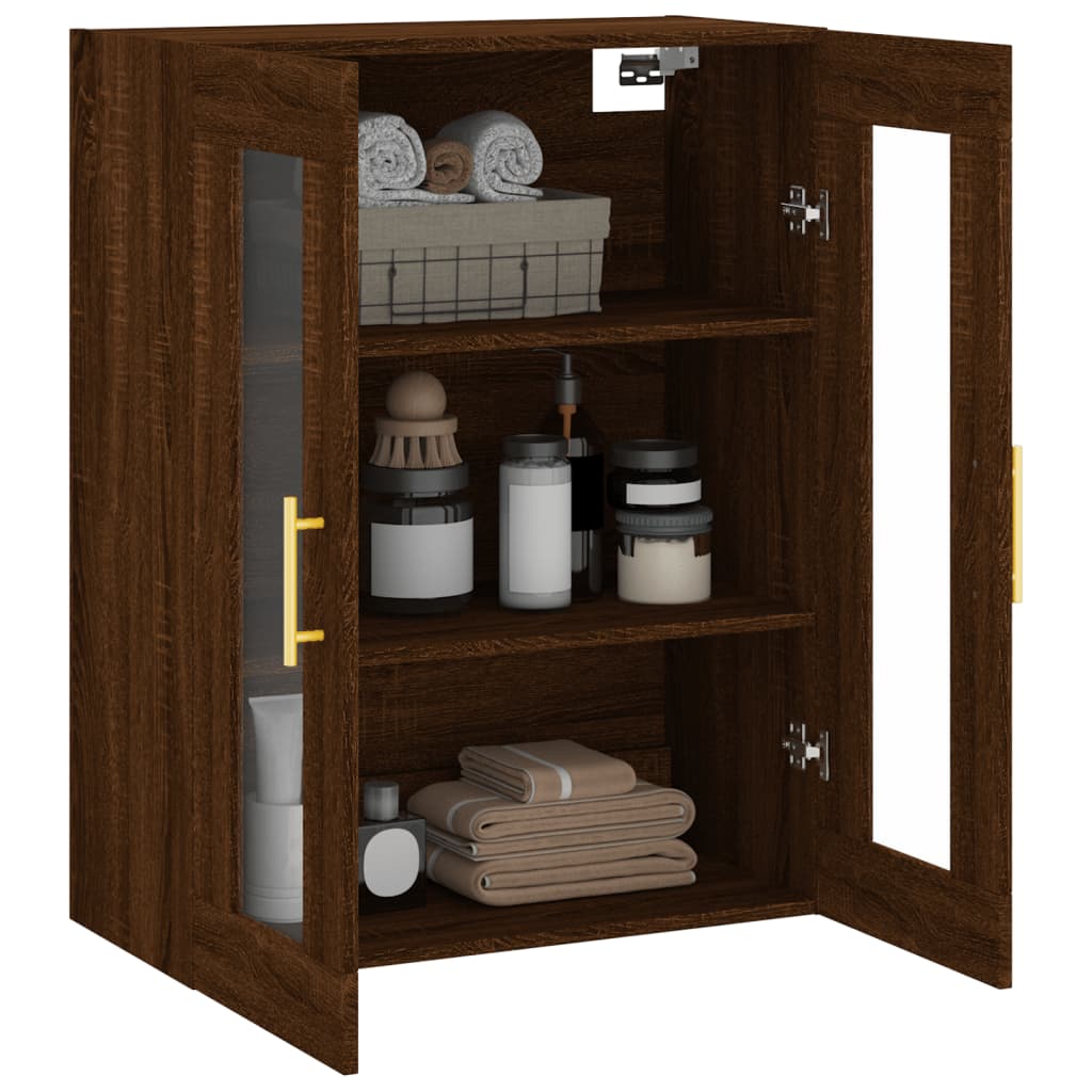 Veggskap Brun Eik 69,5x34x90 cm
