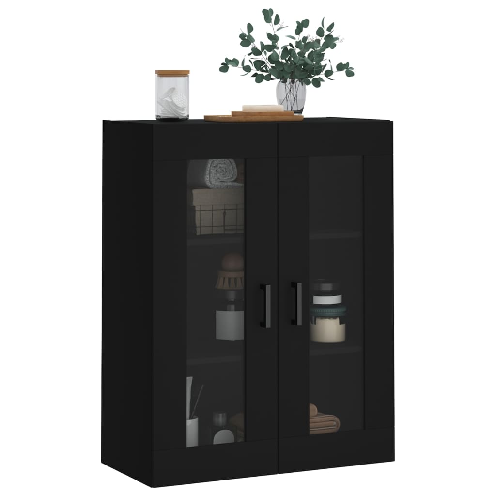 Veggskap Svart 69,5x34x90 cm