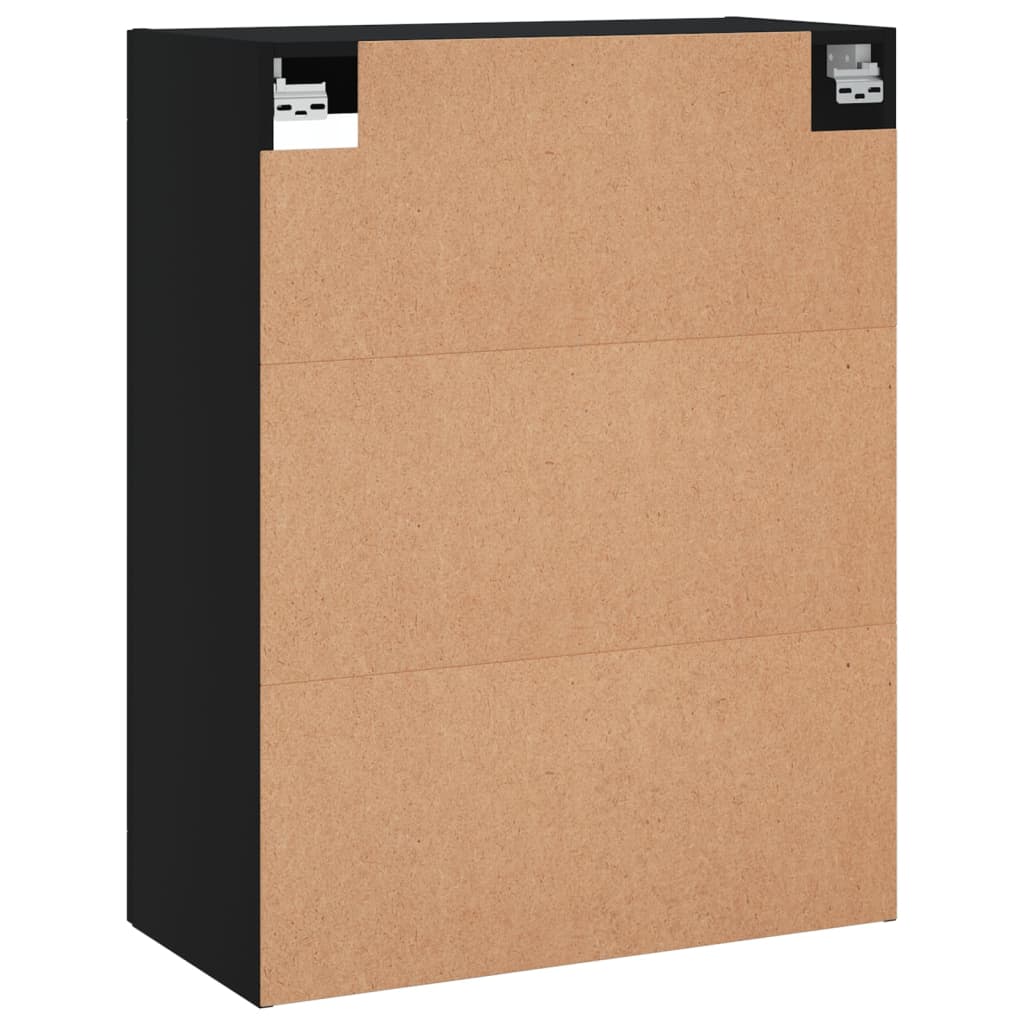 Veggskap Svart 69,5x34x90 cm