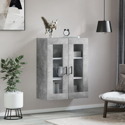 Veggskap Betonggrå 69,5x34x90 cm