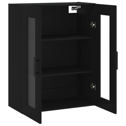 Veggskap Svart 69,5x34x90 cm