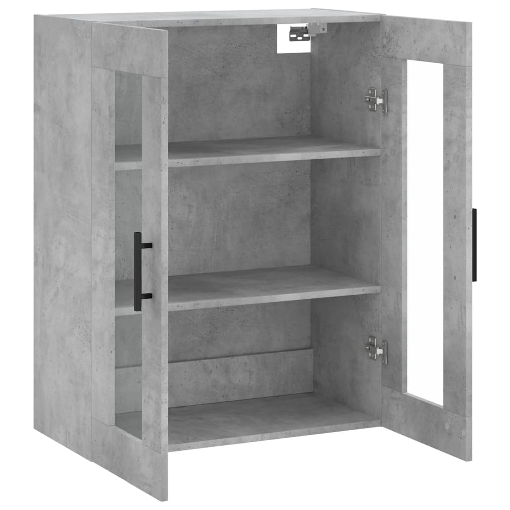 Veggskap Betonggrå 69,5x34x90 cm