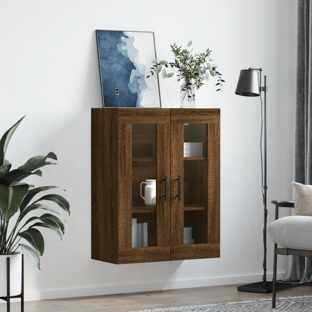 Veggskap Brun Eik 69,5x34x90 cm
