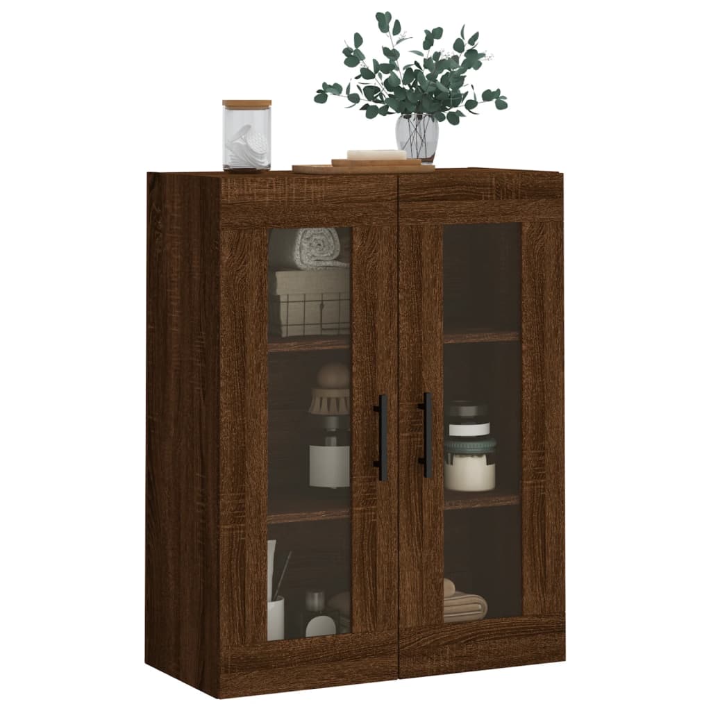 Veggskap Brun Eik 69,5x34x90 cm
