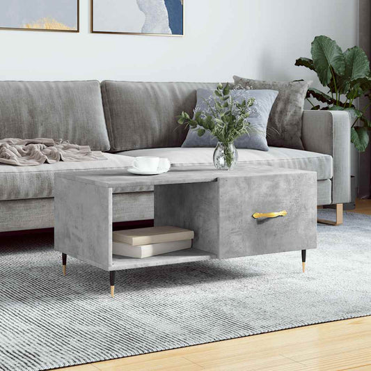 Salongbord Sofabord Betonggrå 90x50x40 cm