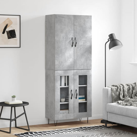 Skap Betonggrå 69,5x34x180 cm