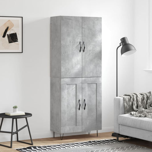 Skap Betonggrå 69,5x34x180 cm
