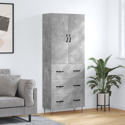 Skap Betonggrå 69,5x34x180 cm