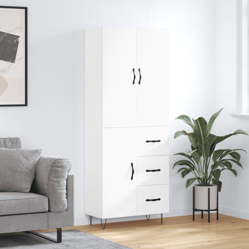 Skap Hvit 69,5x34x180 cm