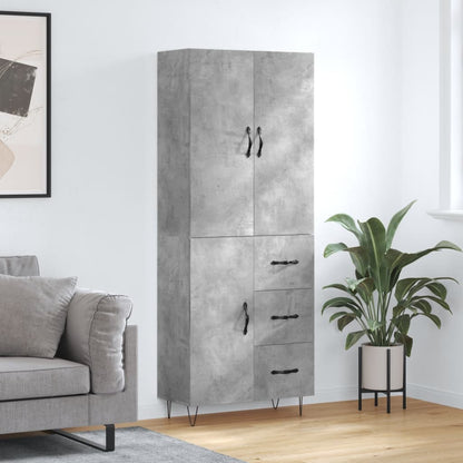 Skap Betonggrå 69,5x34x180 cm