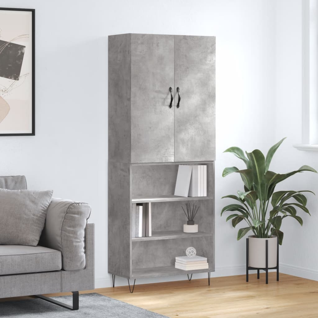 Skap Betonggrå 69,5x34x180 cm