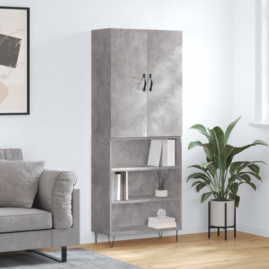 Skap Betonggrå 69,5x34x180 cm