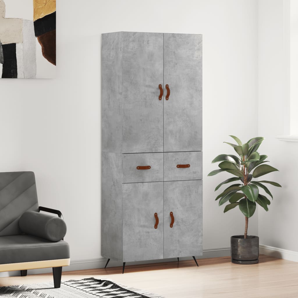 Skap Betonggrå 69,5x34x180 cm
