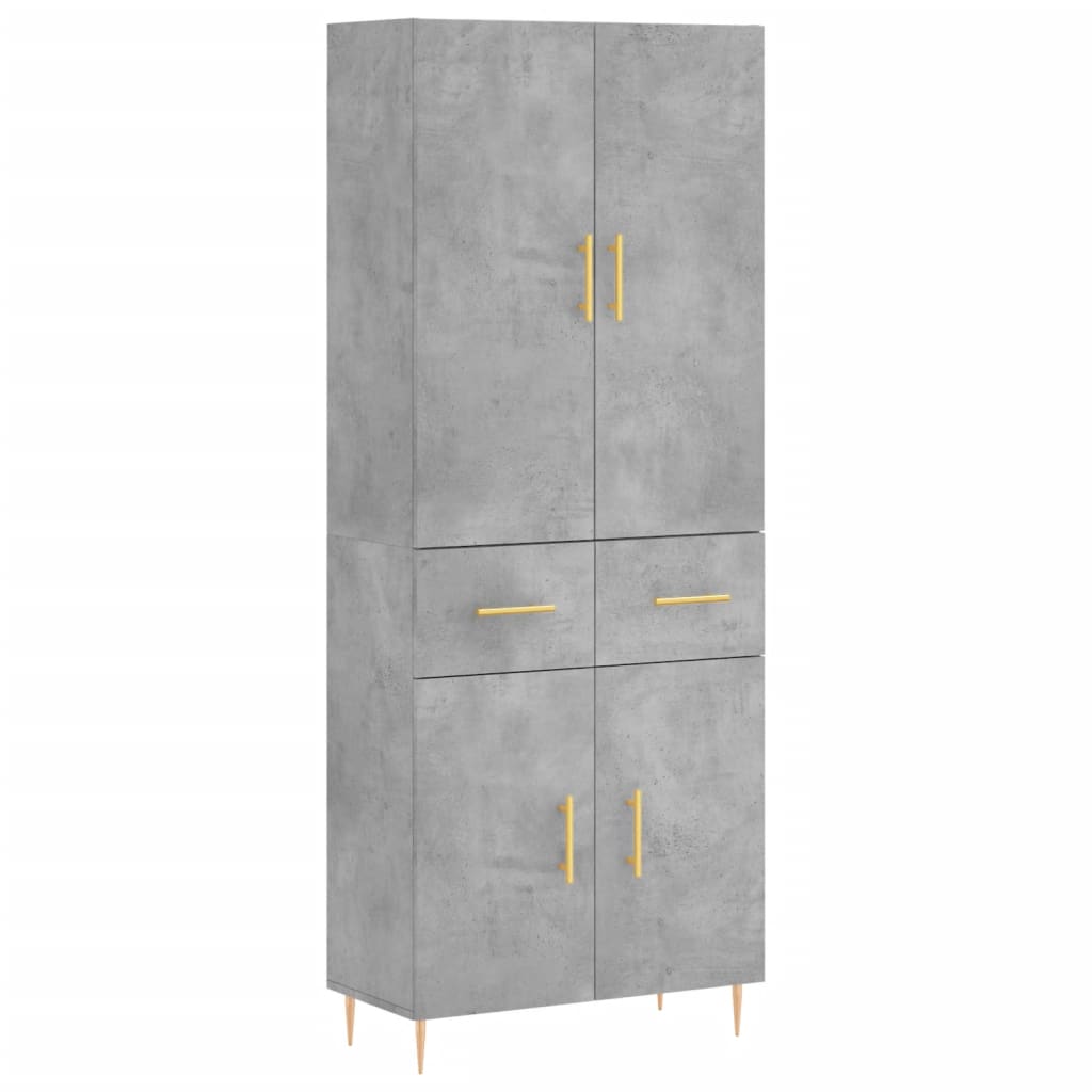 Skap Betonggrå 69,5x34x180 cm