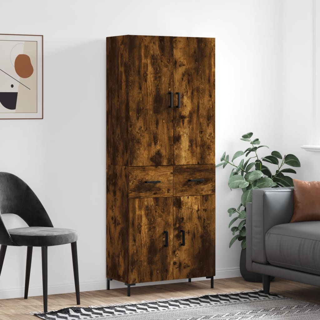 Skap Røkt Eik 69,5x34x180 cm