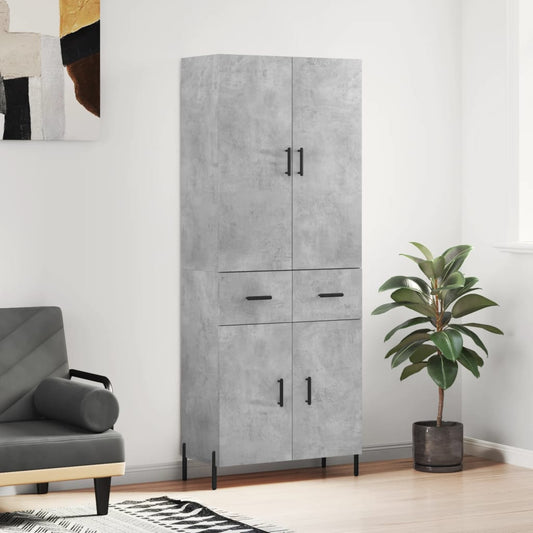 Skap Betonggrå 69,5x34x180 cm