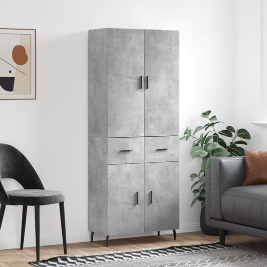 Skap Betonggrå 69,5x34x180 cm