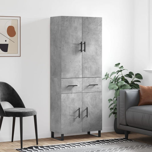 Skap Betonggrå 69,5x34x180 cm