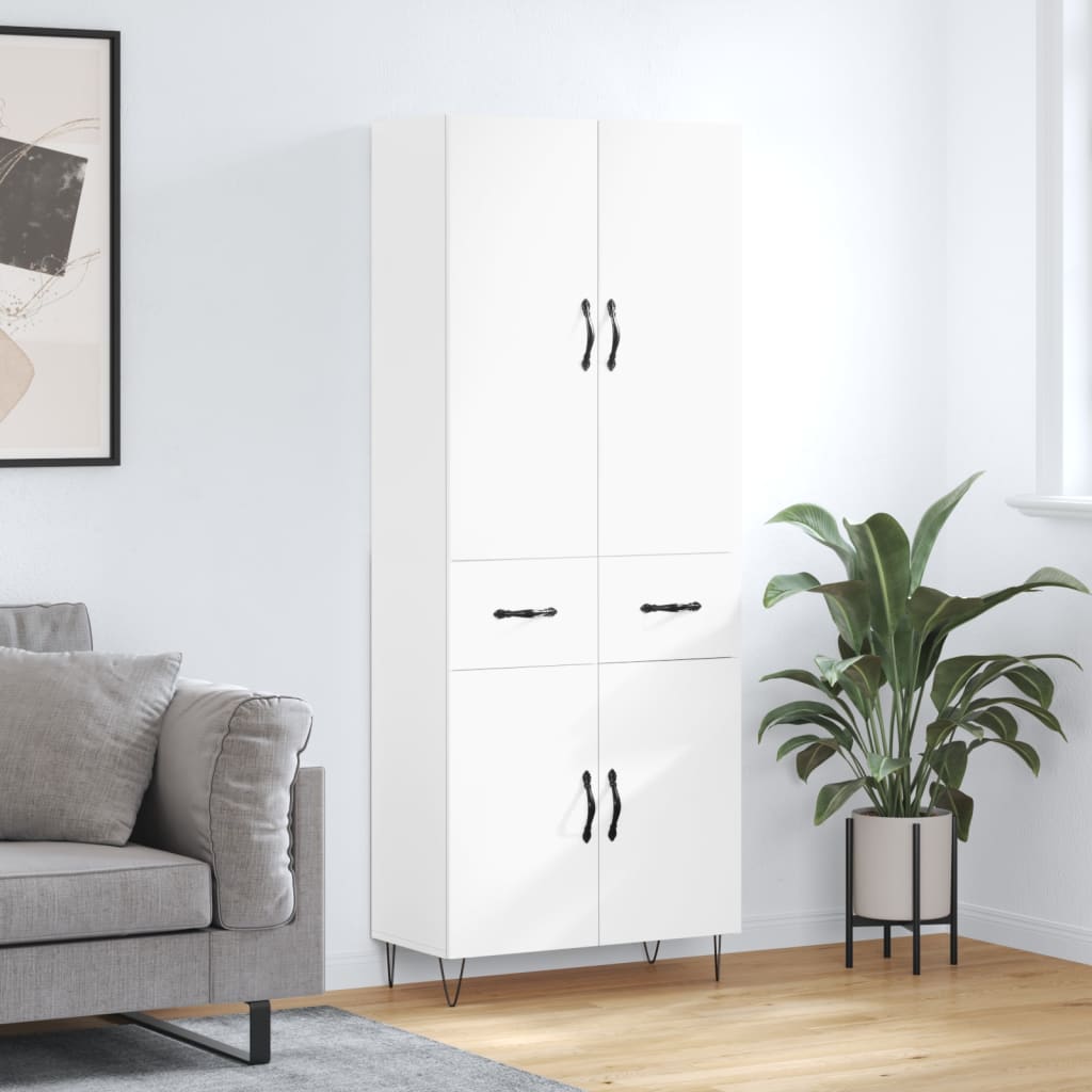 Skap Hvit 69,5x34x180 cm