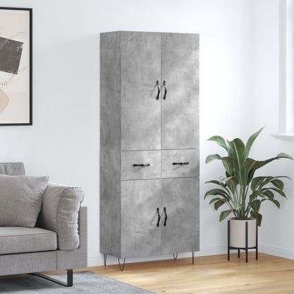 Skap Betonggrå 69,5x34x180 cm