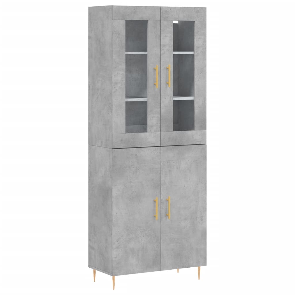 Skap Betonggrå 69,5x34x180 cm