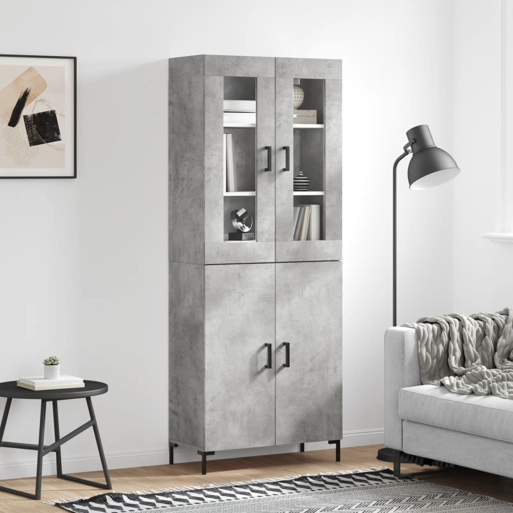 Skap Betonggrå 69,5x34x180 cm