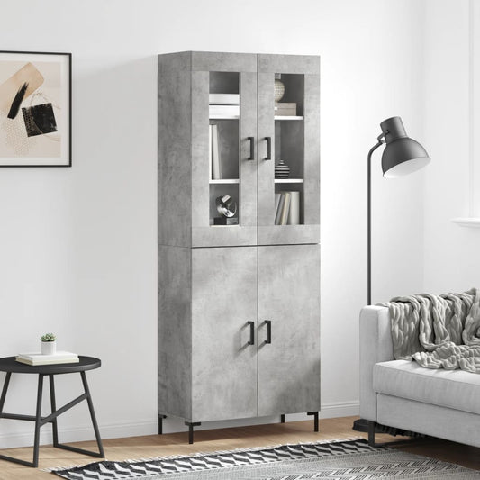 Skap Betonggrå 69,5x34x180 cm