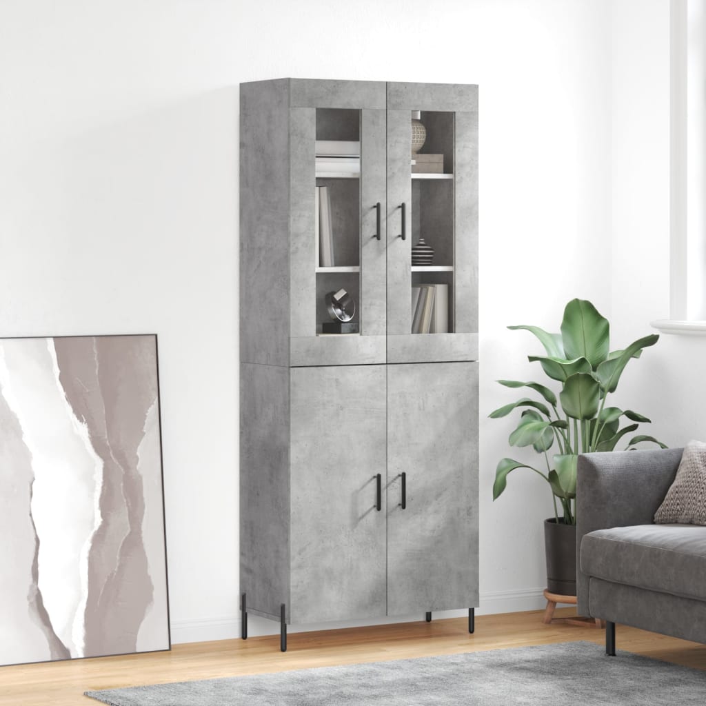 Skap Betonggrå 69,5x34x180 cm