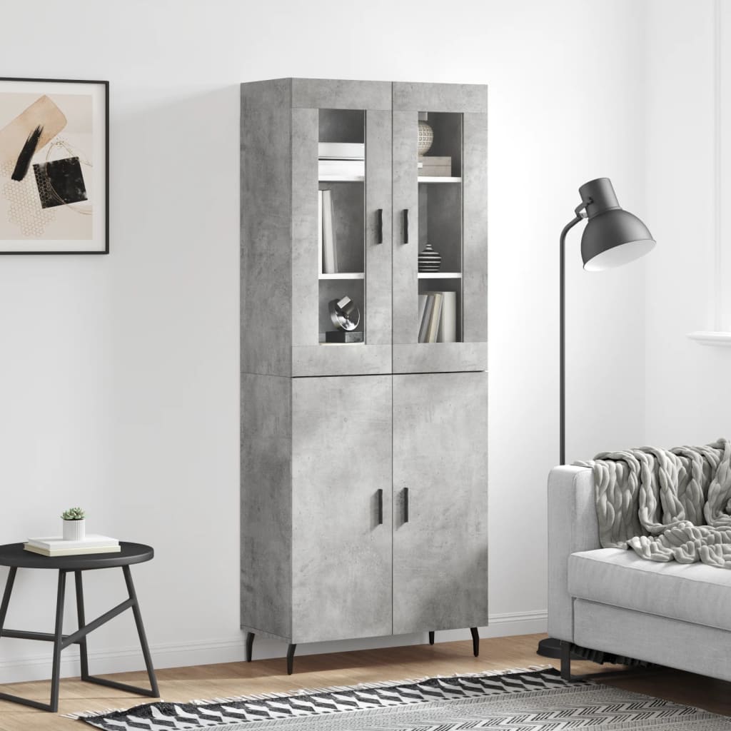 Skap Betonggrå 69,5x34x180 cm