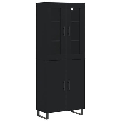 Skap Svart 69,5x34x180 cm
