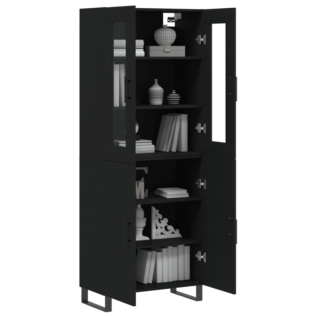 Skap Svart 69,5x34x180 cm