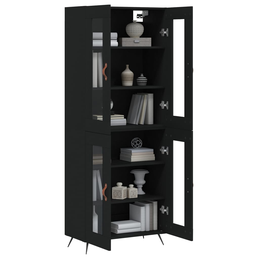 Skap Svart 69,5x34x180 cm