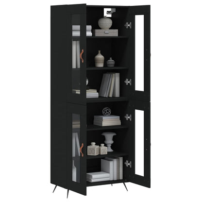 Skap Svart 69,5x34x180 cm