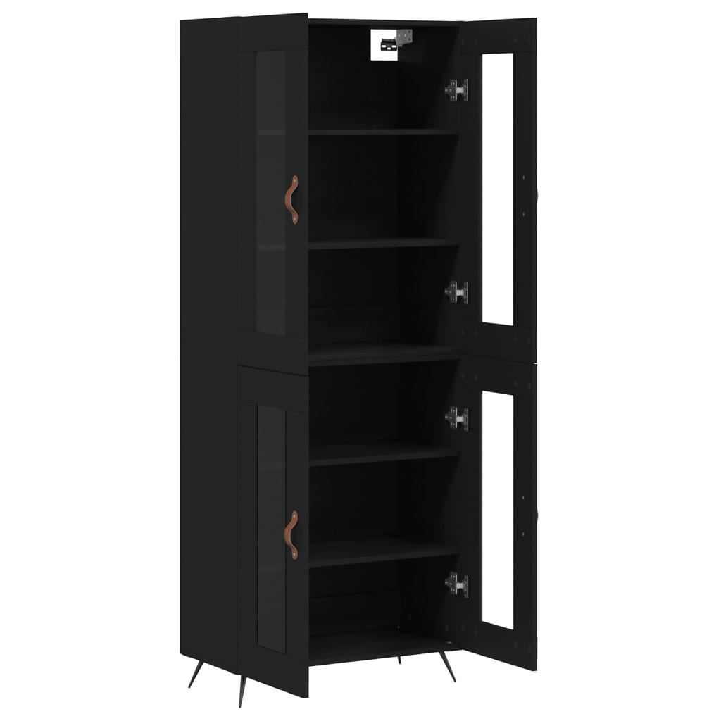 Skap Svart 69,5x34x180 cm