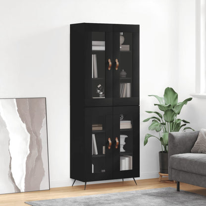 Skap Svart 69,5x34x180 cm