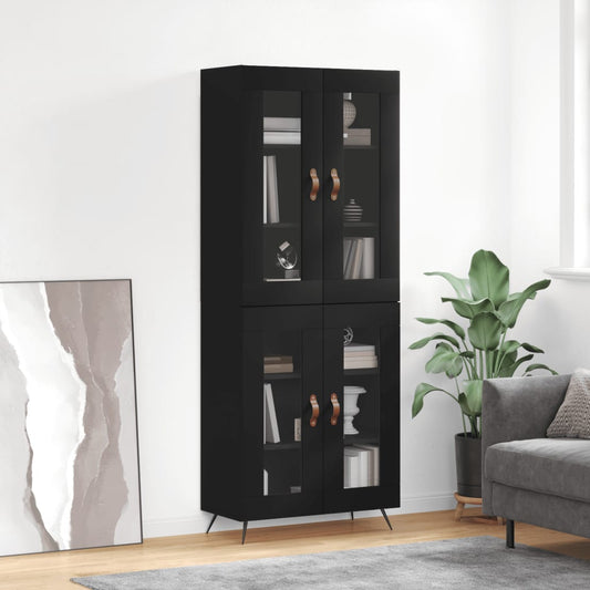 Skap Svart 69,5x34x180 cm