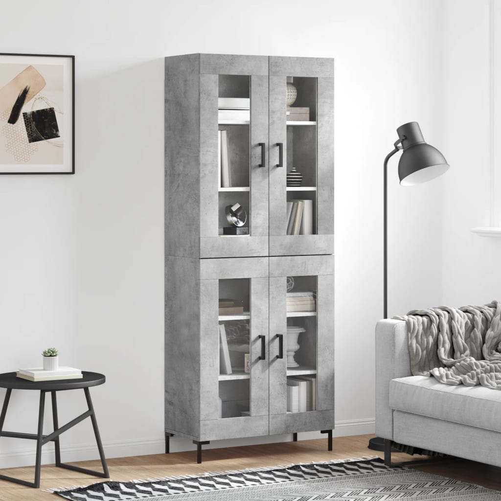 Skap Betonggrå 69,5x34x180 cm