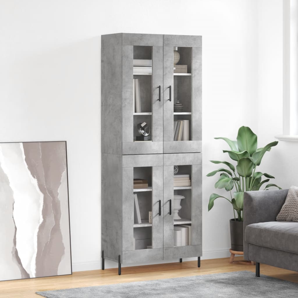 Skap Betonggrå 69,5x34x180 cm