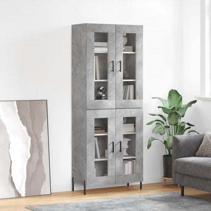 Skap Betonggrå 69,5x34x180 cm