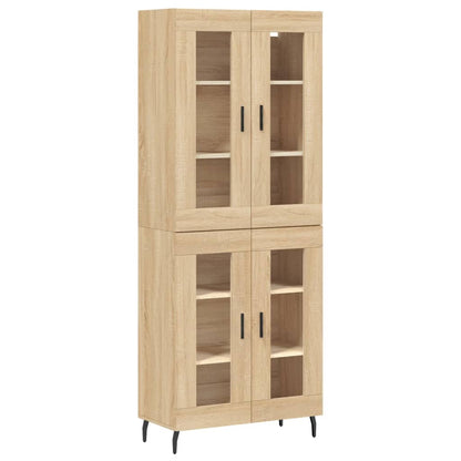 Highboard sonoma eik 69,5x34x180 cm konstruert tre