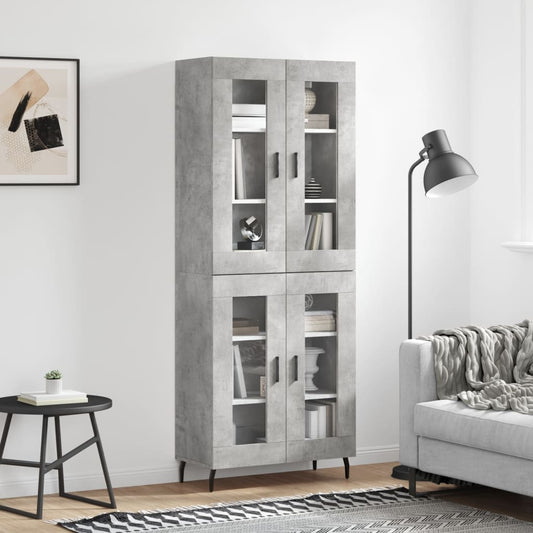 Skap Betonggrå 69,5x34x180 cm