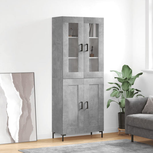 Skap Betonggrå 69,5x34x180 cm