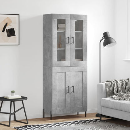 Skap Betonggrå 69,5x34x180 cm